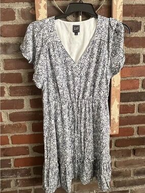 GAP Ladies Blue And White Floral Dress Size Small